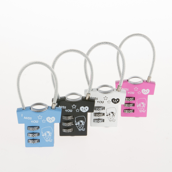 3 Digital T Shirt Shaped Luggage Combination Padlock