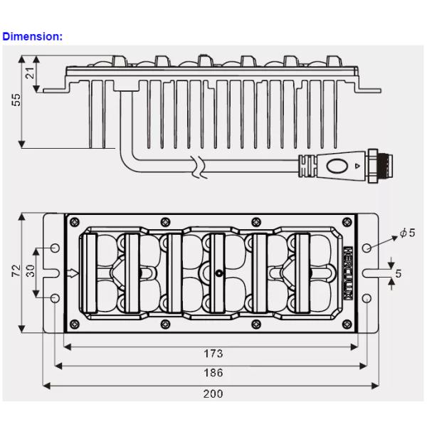 Waterproof IP67 LED Street Light Module Custom Made Silver Finish