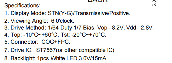 2.4 Inch 128x64 Resolution Dot Matrix LCD Module with ST7567 Drive IC for Industrial and Consumer Electronics