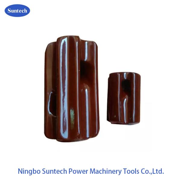Electrical Ceramic Transmission Line Insulator Glazed Strain 600V