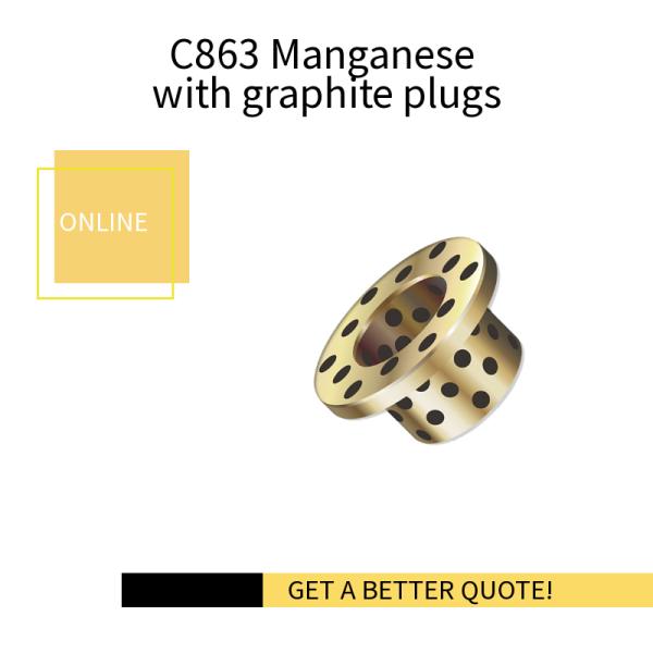 C863 Manganese Bronze Graphite Plugs Flange Bushing