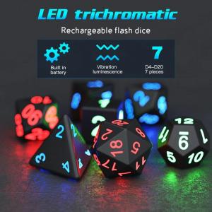 Quality DND Board Polyhedral Dice Adult Game Magic Trick Pixels Electronic Glow LED Dice for sale