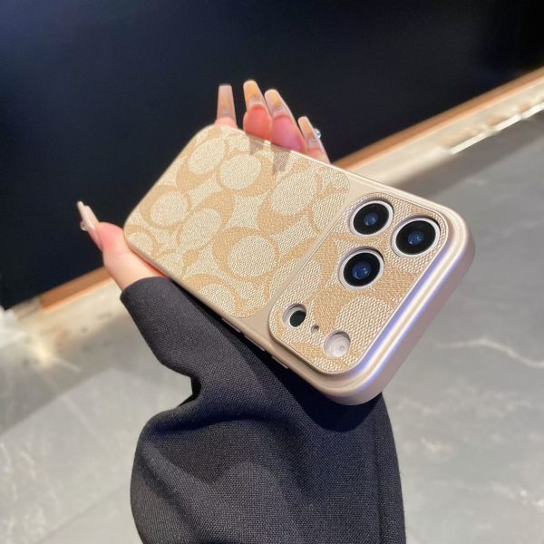 Full Coverage Coach Leather iPhone 17 Pro Max Case