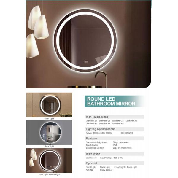 Smart Speaker Bathroom Hotel Full Shower Led Lighted Mirror Wall Hanging Rectangle