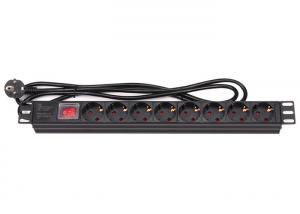 Quality 3 Phase Industrial Surge Protector Power Strip , 16A DIN 49441 Input Schuko Socket Server Power Distribution Unit for sale