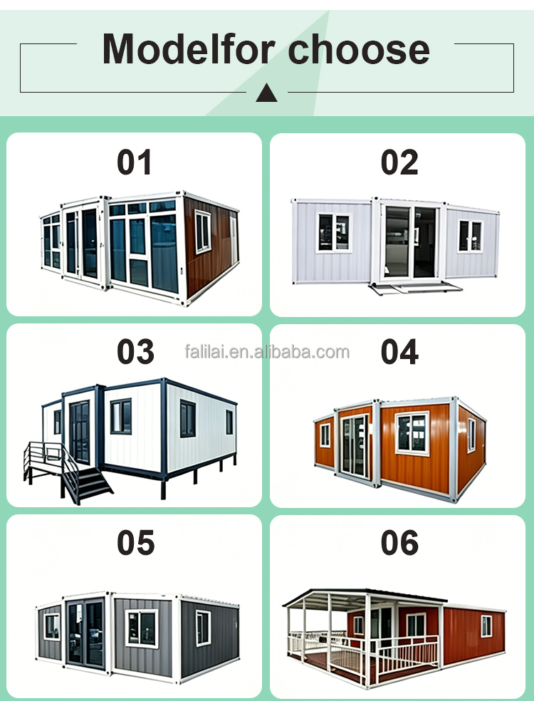 Easy Install Mobile Tiny House 20ft 40ft Expandable Container House Waterproof/Insulated Supermarket Apartment Bedroom Kitchen