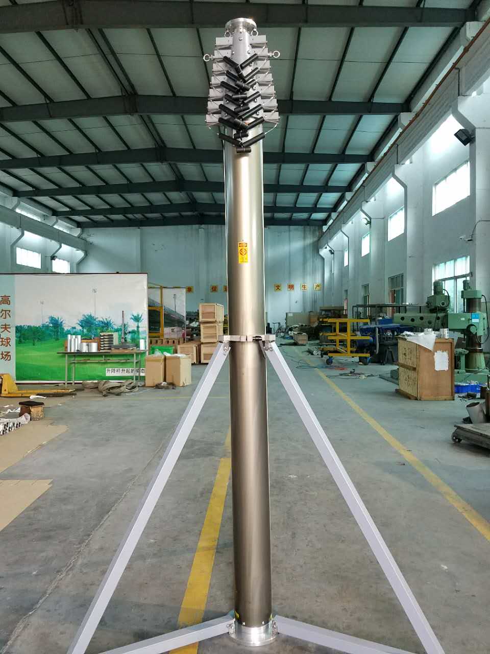 CCTV 6m 20ft Self Locking Pneumatic Telescopic Rod