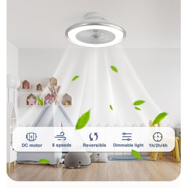10- 1stshine LED Ceiling Fan with Removable Decorative Ring and Dimmable Lighting