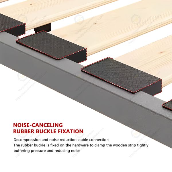 Bed Frame with Thickened Solid Wood Skeleton Moisture-proof Bed Board Encrypted Design Foldable Tatami Steel Frame Customizable