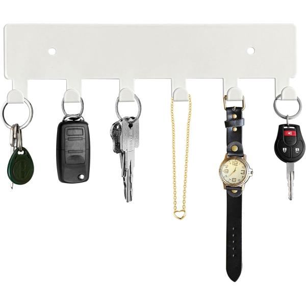 0.67x0.62x0.46 Size Key Hooks for Wall Mount 6 Metal Hooks Hallway Organizer