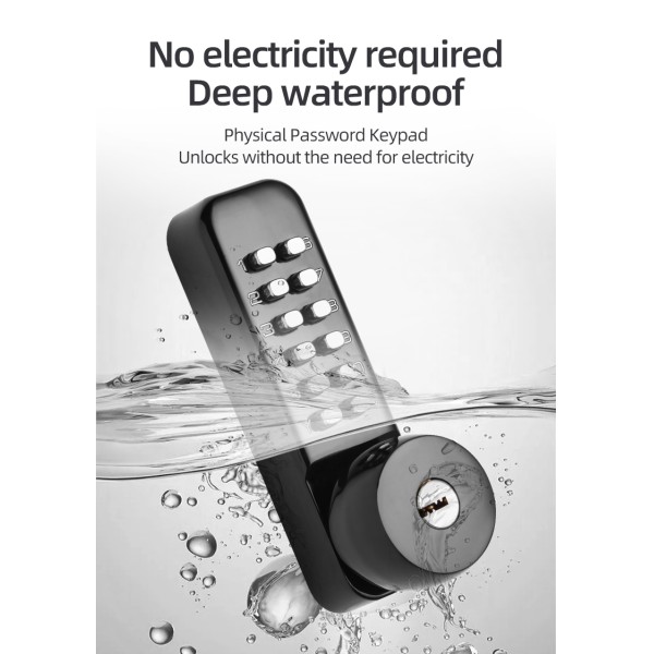 Waterproof and Sun-proof Granular Push-button Digital Mechanical Botones Combination Door Lock With Key