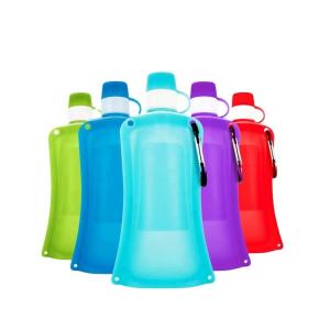 China 0.5L Collapsible Silicone Water Bottle Daily Portable Outdoor Sports Water Bottle on sale