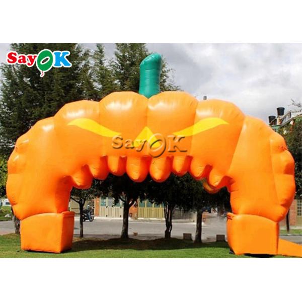 Custom Inflatable Arch Orange Halloween Pumpkin Event Inflatable Arch For Supermarket