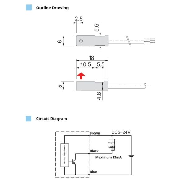 Utmost Precision Reliable Magnetic Proximity Sensor to Detect Magnetic Objects DC5-24V 15mA ZPS003