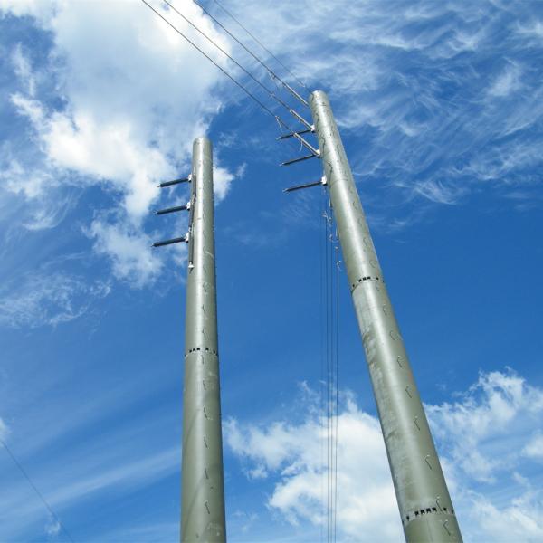350 Dan Octagonal Galvanized Steel Pole For Transmission Line Overhead Project
