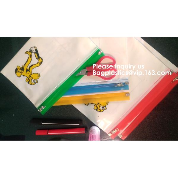 Waterproof Clear Plastic File Document File Bag For Bill Invoice Note File,Zip Plastic EVA Bags Blank Packaging Pouch