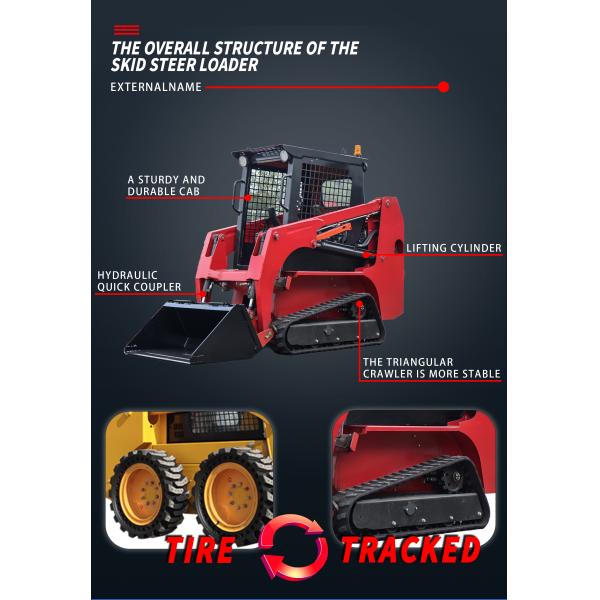 Track Loader Skid Steer Mini Skid Steer Loader Attachments Skid Steer Loader 3.5 Ton for Sale