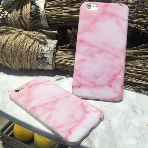 Soft TPU IMD Process Smooth Marble Grain Cell Phone Case Cover For iPhone 7 6s Plus