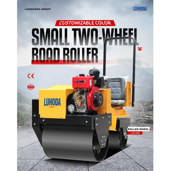 China Brand Vibration Road Roller With EPA Engine Mini Road Roller Double Drums for Sale