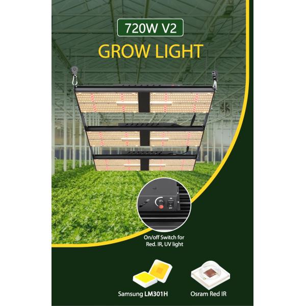 IP20 High PPFD LM301H Quantum Board Deep Red 720W Led Grow light