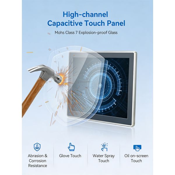 High Brightness Windows 10 Android OS IP65 Resistive Touchscreen Industrial Automation Panel PC Embedded Industrial Chassis