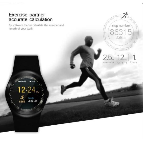 Y1 Round Bluetooth Wearable Passometer Smart watch Sleep Tracker Business Smartwatch for Android