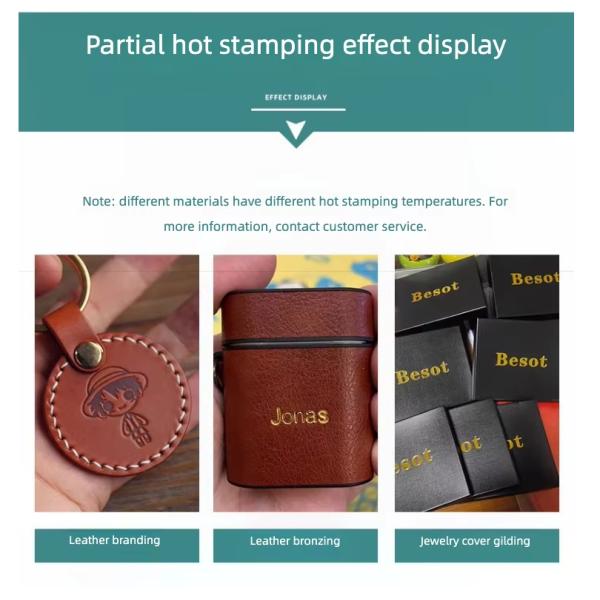 Pneumatic Hot Stamping Foil Machine Automatic Gilding Pressing Machine for Card / Wallet / Bag / Notebook Leather Embossing