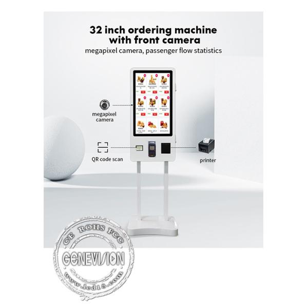 350cd/m2 32 Inch Front Webcam Design Touch Screen Kiosk Machine