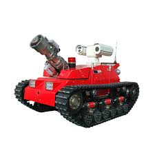 Protective Remote Control 53KW Fireman Robot