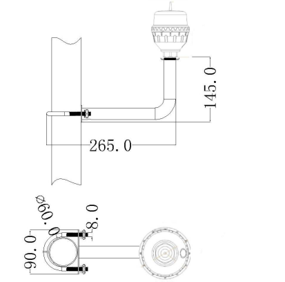 LED Red Beacon Obstruction Obstacle Light Low Intensity Aircraft Warning Aeronautical Aviation