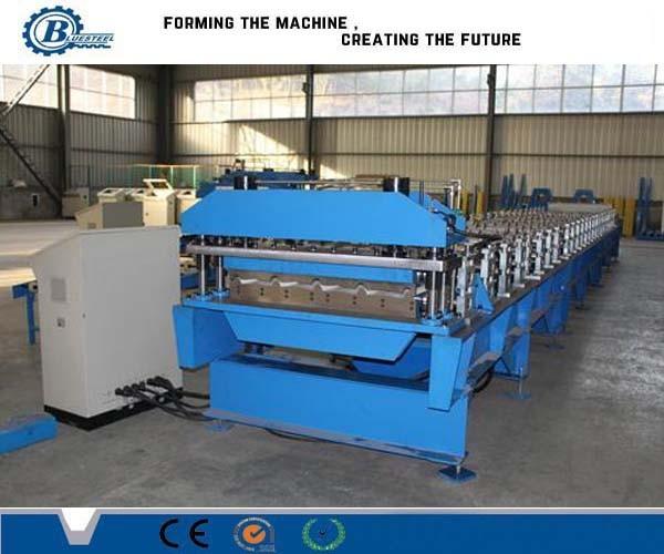 Buy Corrugared / IBR Metal Roofing Roll Forming Machine , Roof Sheet Making Machine at wholesale prices