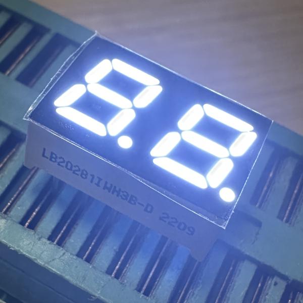 Super Bright White 2 Digit 7mm 7 Segment LED Display Common Cathode for Home Appliances