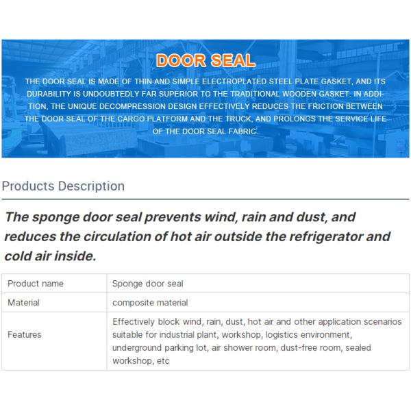 Automatic High Insulation Retractable Loading Dock Shelter Anti Wind Manufacturers Sponge Brush Seal For Dock Leveler