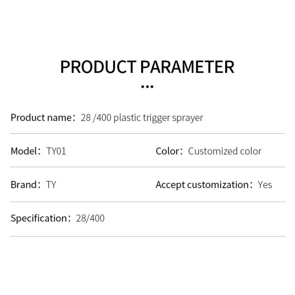 28 400 Trigger Sprayer Hand Trigger Sprayer Plastic white Trigger Sprayer for Bottles