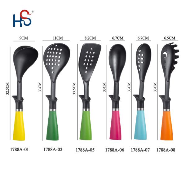Tabletop Cooking Essentials 7-Piece Plastic Cooking Tool Set for Eco-Friendly Kitchen