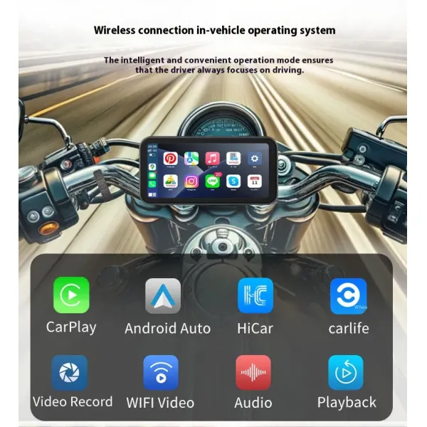 High-Tech Motorcycle Tachograph front view display