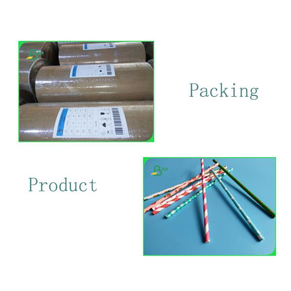 60gsm printed striped and solid black straw paper roll for Drinking straw