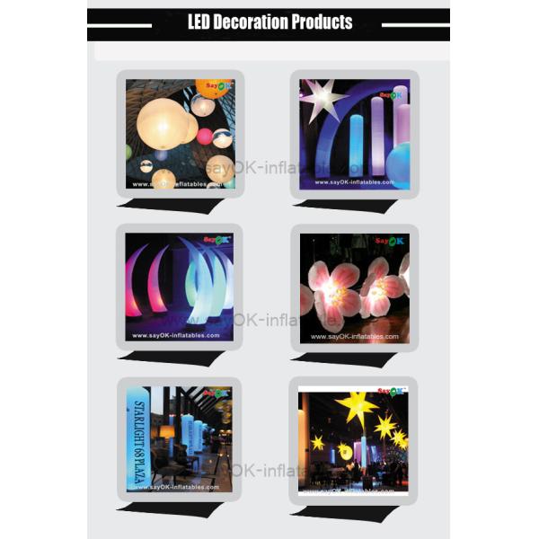 Advertising 2.5m Height Lighting Inflatable Pillar Column With Logo Printing