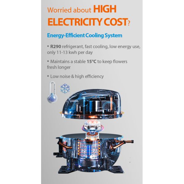 2 in 1 Locker Flower Vending Machine with 32 Inch Touch Screen and Cooling System in Shopping Mall