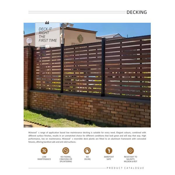 Garden WPC Fence Panels Fireproof Wood Polymer Composite Boards