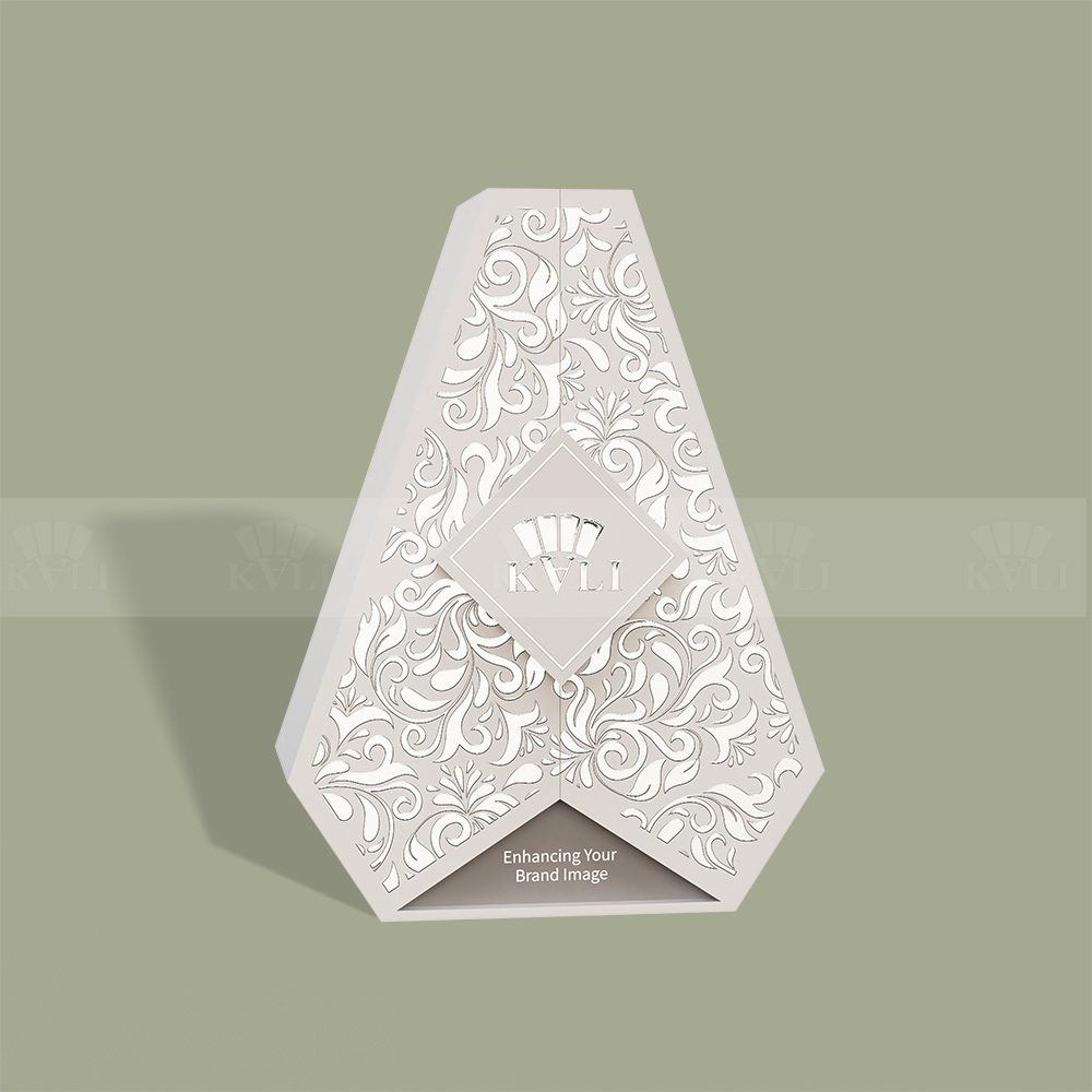 Custom Irregular Double Door Perfume Box Laser Cut Pattern Luxury Perfume Gift Box Wholesale