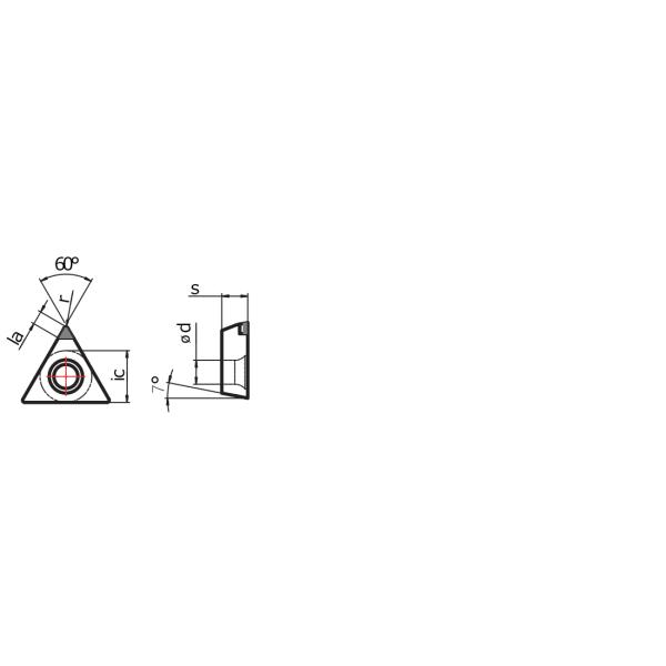 Triangle Polycrystalline Diamond Inserts Pcd Superb Hardness