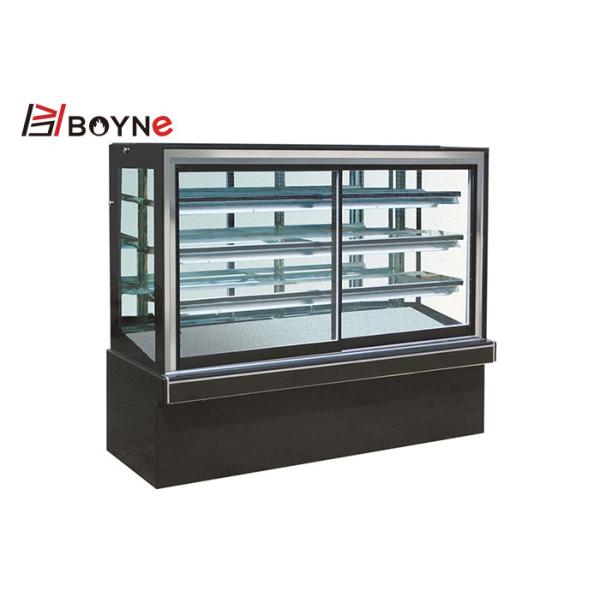 Japanese Type Right Angle 4 Layer Cake Display Case With Marble Base