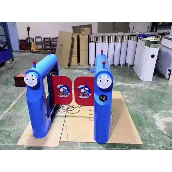 kindergarten Swing Barrier Gate 600 - 900mm Passage width bi direction adjustable