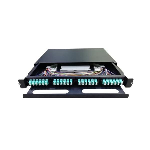 OTB 12 24 36 48 96 Core Fiber Optic Sliding Patch Panel Powder Coated Interface