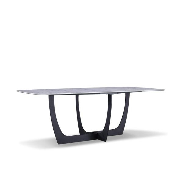 Ceramic Marble Top Counter Height Dining Table Set With Metal Base