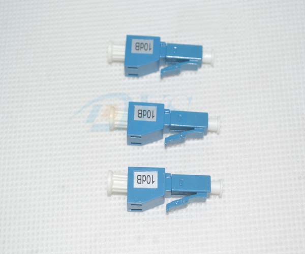 Simplex 10db LC / UPC Fiber Optic Attenuator Blue Plug Type For EDFA Loop Tests