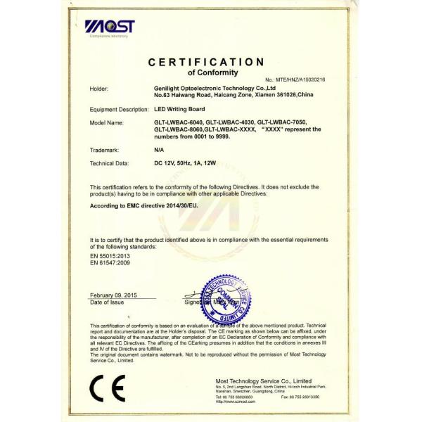 Acrylic Surface Board LED Message Board for Students Portable and Erasable Note Board