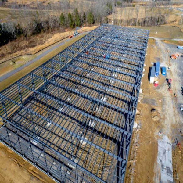 Large Span Clear Space Hot-Dip Galvanized Steel Building with Customizable Spanwidth Industrial Storage Solution