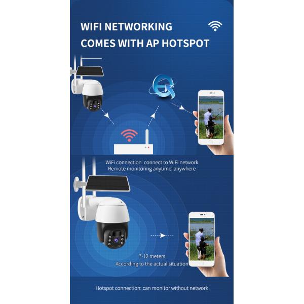 Glomarket Tuya Smart Waterproof Solar ip Camera Wifi/4G APP Remote Motion Wireless Wifi Cctv HD Camera